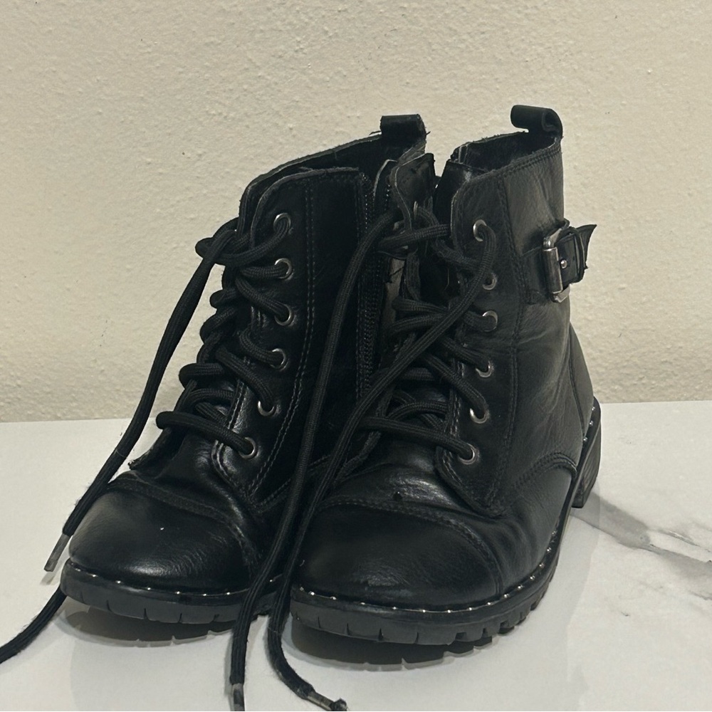 Wonder Nation Black Ankle Boots Toddler Girls Size 12‎